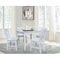 International Concepts Square 36 in x 36 in Dining Table with 4 Chairs, White, 36 W, 36 L, 30 in H, Wood, White K08-3636-C61-4 - alternate 3